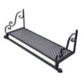 thumbnail image 4 of Hanging Wrought Iron Coat Rack Storage Shelf Wall Mounted With Iron Clothing Rod, 4 of 15
