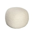 thumbnail image 5 of Round Pouf in White Dyed Natural Wool by Diamond Sofa, 5 of 16