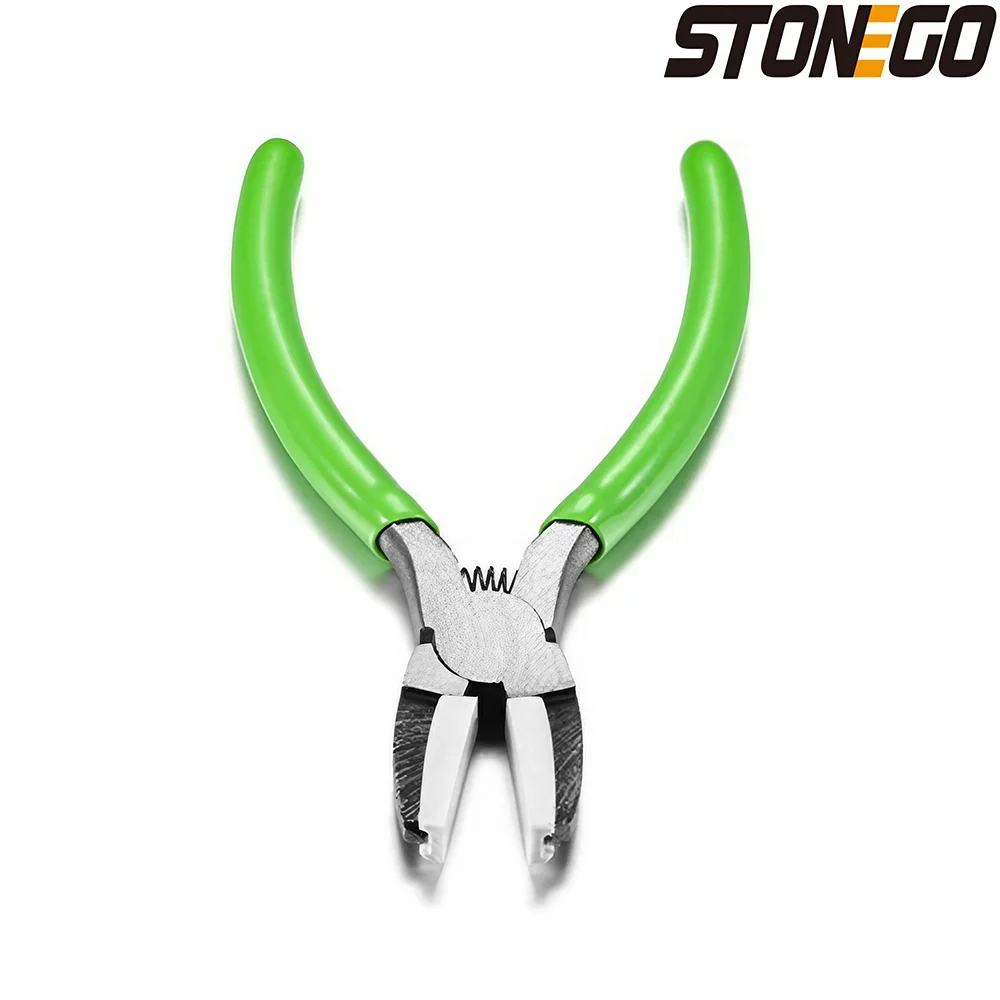 STONEGO 1PC/2PCS High Carbon Steel Pliers with Plastic Head - DIY Pliers for Handmade Jewelry and Bead Crimping - Durable Crimping Tools for Craft Projects