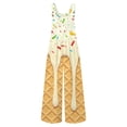 thumbnail image 4 of Weebloom Kids Girls Overalls Ice Cream Stylish Kids Romper With Pockets Comfortable Summer Play Jumpsuit For Girls And Boys 5-6 Years, 4 of 7