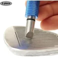 thumbnail image 2 of Jinsinto Groove Sharpener, 2 Piece Golf Groove Sharpener, for Golf Club, Suitable for U and V Groove Regrooving Tool and Cleat Cleaner, Generates Optimum Backspin, Blue, 2 of 4
