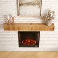 thumbnail image 2 of SHYFOY 60-Inch Rustic Fireplace Mantel Shelf Wall-Mounted Floating Wood Mantel for Living Room, 2 of 8