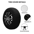 thumbnail image 2 of Goofa Camping Pattern Universal Tire Cover for Jeep, SUV, Truck, and Trailer – Waterproof, UV-Resistant,Easy to Install, Fits 14"-17" Tires-14 inch, 2 of 6