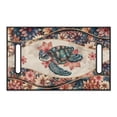 thumbnail image 4 of Jeiento Sea Turtle Golf Cart Seat Cover Universal Size Golf Cart Seat Towel Blanket Boho Flower Soft Golfcart Cushion for 2 Person Seats, All Seasons Use Golf Cart Accessories, 4 of 5