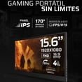 thumbnail image 4 of Monitor Portatil 15.6 BALAM RUSH NOMAD NM15D 4ms 60Hz FHD IPS LED HDMI USB-C Negro BR-943123, 4 of 6
