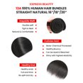 thumbnail image 3 of Express Beauty 13A 100% Pure Virgin Human Hair Bundles STRAIGHT - Multi-Size 16"/18"/20" Inch (Natural / Black), 3 of 6