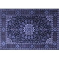 thumbnail image 1 of Ahgly Company Machine Washable Indoor Rectangle Persian Blue Traditional Area Rugs, 3' x 5', 1 of 4