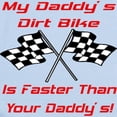 thumbnail image 2 of CafePress - Daddys Dirt Bike Is Fast Infant Bodysuit - Baby Light Bodysuit, Size Newborn - 24 Months, 2 of 4