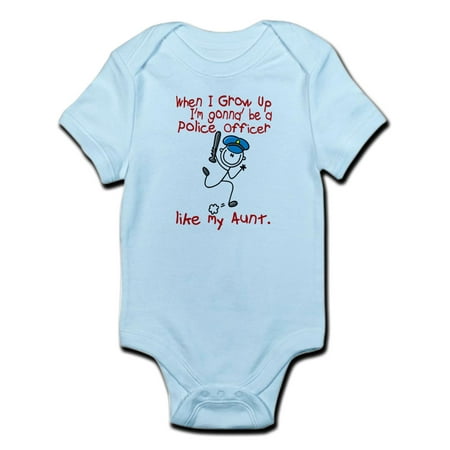

CafePress - Police Officer Like My Aunt 1 Infant Bodysuit - Baby Light Bodysuit