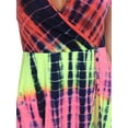 thumbnail image 4 of White Mark Women's Tie Dye V-Neck Wrap Dress, 4 of 5