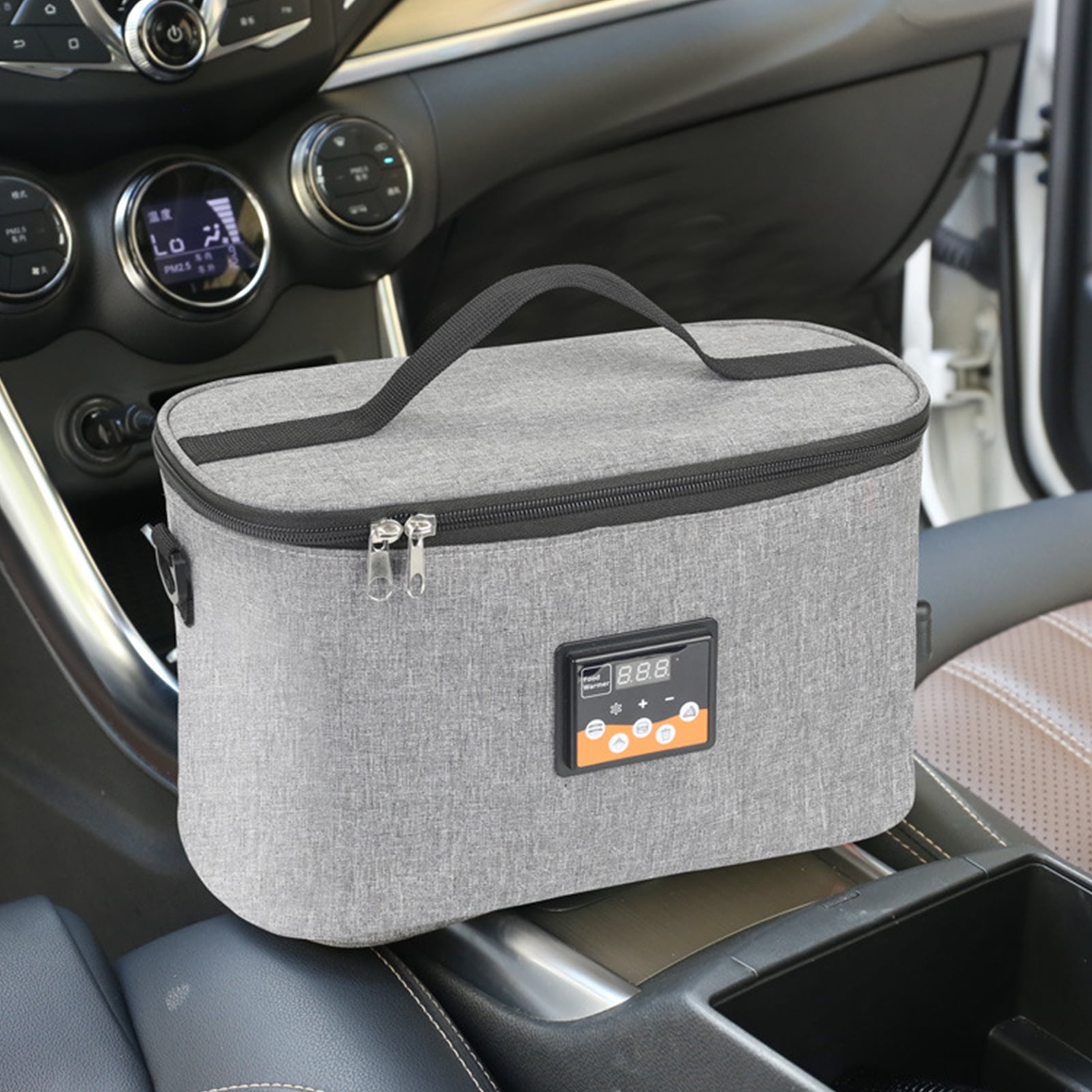 Portable Oven Car Food Warmer Oven with Digital Display Preset 8L Electric Car Heating Lunch Box for Road Trip Camping Picnic On The Go Office Work