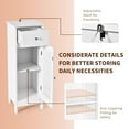Giantex Bathroom Floor Cabinet, Wooden Side Storage Cabinet with Single Shutter Door and Inner ...