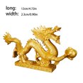 thumbnail image 2 of Dragón de resina artificial Monstrate decoración del zodiaco chino Dorado 5#, 2 of 6