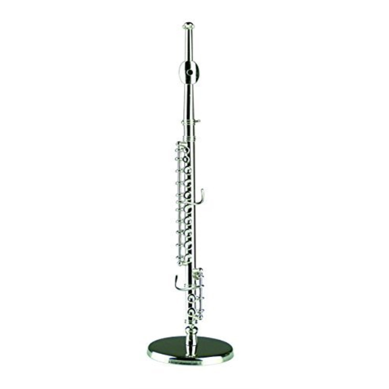 5.75" silver flute replica miniature musical music instrument Walmart