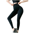 thumbnail image 2 of Loose Fitting Pants Seamless Workout Leggings 28" - Women High Waisted Soft Stretchy Gym Athletic Yoga Pants Black M, 2 of 7