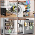 thumbnail image 3 of Especieros para Cocina Magn&eacute;tico, Paquete de 5 Estante Magn&eacute;tico para Refrigerador, Organizador de Especias Cocina, Contiene 1 Toallero de Papel y 6 Ganchos, 3 of 7