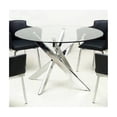 thumbnail image 4 of Diva Glass Star Dining Table, Round 36" with Tempered Glass Top and Silver Base – Featuring a Unique Star-Inspired Base Design, Perfectly Sized for 4 People to Add a Touch of Modern Elegance to Any Di, 4 of 4