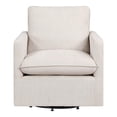 thumbnail image 3 of Furniture of America Olive Linen Fabric Swivel Armchair in Beige, 3 of 8