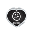 thumbnail image 1 of Grimane White Cute Chat Happy Pattern Heart Mirror Travel Magnification Portable Handheld Pocket Makeup, 1 of 3