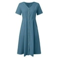 thumbnail image 2 of Blue Womens Dresses Womens Dress Summer Long Dresses With Pockets Dresses for Women 2024, 2 of 3