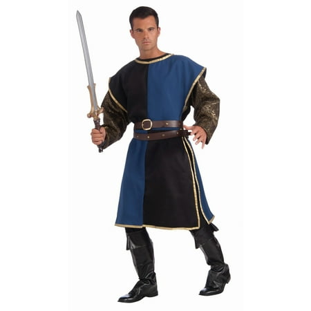 Halloween Medieval Tabard - Blue/Black Adult Costume