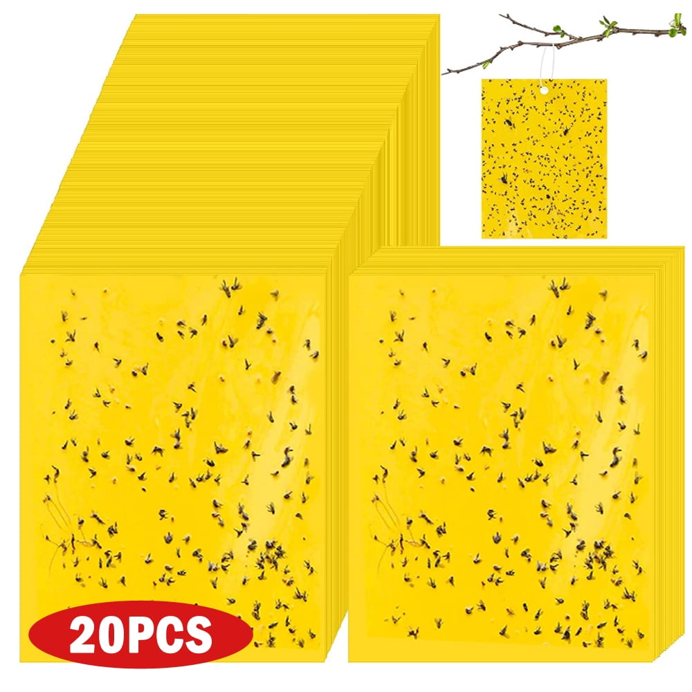 Yellow Sticky Traps Pest Control Home Accessories Tools Plant Sticker 20pcs  Bugs Sticky Board Greenhouse Strong Sticky 