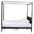 thumbnail image 3 of Baxton Studio Primrose Mid-Century Canopy Bed, King, Black, 3 of 9