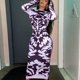 thumbnail image 1 of Akaily-Vestidos estampados para mujer, ropa de calle con cuello redondo, manga larga, ceñido al cuerpo, sin espalda, elegante, 2023, 1 of 4