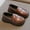 Brown, variant on Girls Dress Shoes, Casual Pull On Platform Sole Fall Kids School Uniform Shoes Beige Size 8(Toddler)