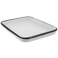 thumbnail image 3 of LEEYNEER Classic Enamel Baking Pan Rectangular Roasting Pan Vintage Serving Tray Cake Sheet Pancake Dish For Kitchen Baking And Serving, 3 of 10