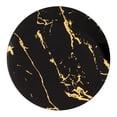 thumbnail image 4 of Smarty 10.25" Black Gold Stroke Round Disposable Plastic Dinner Plates 120ct, 4 of 7