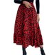 thumbnail image 1 of Mujer Falda a media pierna con vuelo Adultos Cintura alta Falda con volantes Verano Leopardo / Estampado de flores Falda (Rojo-M) Nituyy Falda-GLKJ5384-FF88671B2, 1 of 6