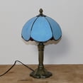thumbnail image 6 of Toycle Table Lamp Art Stained Glass Decorative LampBedside Lamp For Bedroom Living Room Home(Blue,glass), 6 of 8