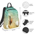 thumbnail image 3 of Naloa Starfish And Seashell On The Beach Print Lightweight DayBackpack Suitable for school, work, shopping, travel, etc., 3 of 5