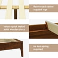 thumbnail image 4 of Acacia Haven Queen Size Bed Frame and Headboard Solid Wood Platform Bed, Queen Bed Frame 800 lbs Capacity, Scandinavian Signature Wood Bed Compatible with All Mattresses, Walnut, 4 of 9