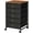 Black, variant on 5-Drawer Chest, File Cabinet, Office Cabinet with Drawers, Rolling Printer Stand for Living Room, Home Office, Nonwovens Drawer, Easy Assembly, Rustic Brown BF50WJ01
