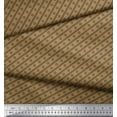 thumbnail image 2 of Soimoi Brown Silk Fabric Dot & Diagonal Stripe Fabric Prints By Yard 42 Inch Wide, 2 of 3
