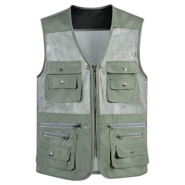 LOVZFMLL Jackets for Men's Work Jacket Standing Collar Multiple Pockets Outdoor Photography And Sports Jacket Coat