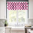 thumbnail image 4 of Buffalo Plaid Valance Curtain Printed Plaid Orange and White Rod Pocket Valance Window Treatments Short Curtains for Kitchen Bathroom Farmhouse Living Room Bedroom Decor 54x18inch, 4 of 6
