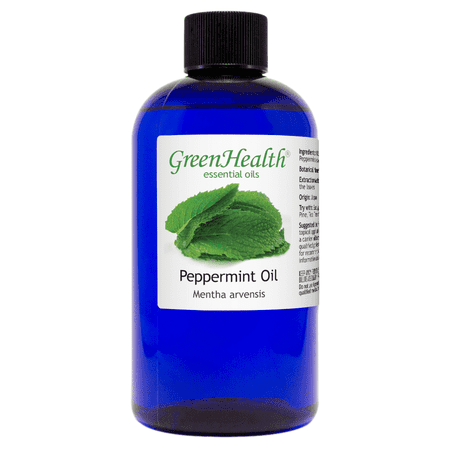 GreenHealth Peppermint Essential Oil, 8 fl oz,Mint Essential Oil, Plastic Bottle, Aromatherapy Oil, Diffuser Oil, DIY Candle Soap Room Spray Oil