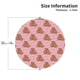 thumbnail image 2 of Lsque Heart Capybara Pattern 4" Drink Coasters Set of 4, PVC Leather Absorbent Coasters, Table Coaster Set Decorative Coffee Cup Coasters Housewarming Gift -Round Shape, 2 of 6