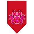 thumbnail image 6 of Pet and Dog Bandana Screen Printed, "Pink Argyle Paw", 6 of 10