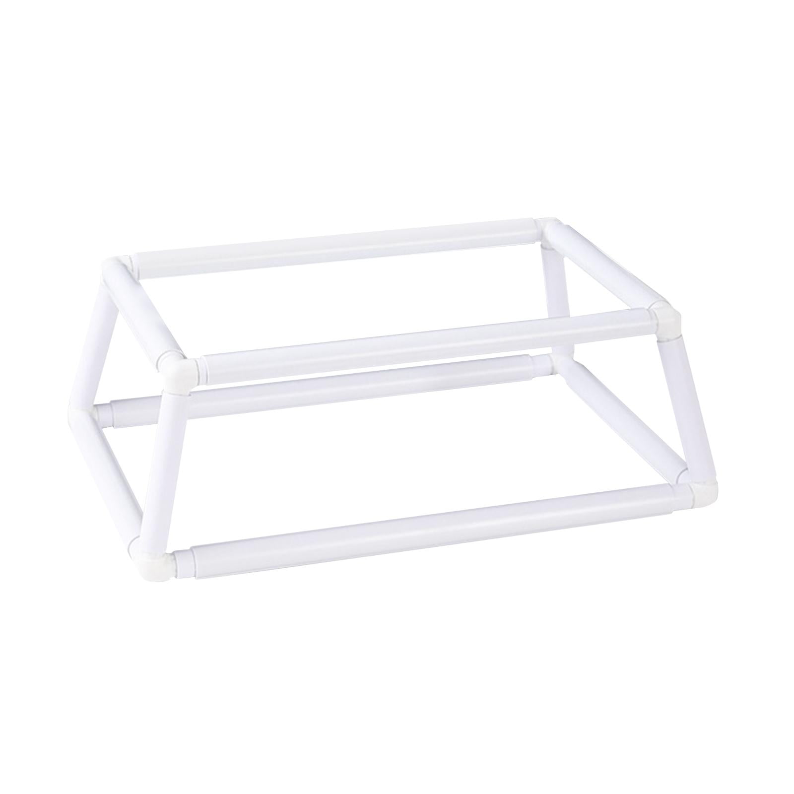 Abbraccia Cross Stitch Rack Embroidery Frame Lap Stand Hands Frees Compact DIY Sewing Combo Multifunction Embroidery Hoop Lap Stand Hoop white large