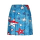 thumbnail image 5 of Jacenvly - Falda corta plisada para mujer, estilo moderno, para el Día de la Independencia, de verano, para tenis, atlética, elástica, para yoga, de dos piezas, ligera, color blanco, 5 of 5