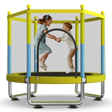 G TALECO GEAR 60" Mini Trampoline for Kids, Outdoor Indoor Toddler Trampoline with Enclosure Net, Gifts for Boys and Girls, Age 2-8, 440lbs