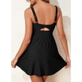 thumbnail image 3 of Traje de baño Aleumdr para mujer con control de barriga, negro, 3 of 8