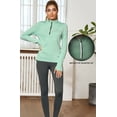 thumbnail image 4 of icyzone Quarter Zip Running Tops Long Sleeve Shirts for women, 4 of 6