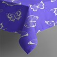 thumbnail image 3 of Butterfly White Silhouette Pattern Rectangle Tablecloth 60"x84",Waterproof Polyester Rectangle Table Cloth, Wipeable Spillproof Polyester Tablecloth for Dining, Camping, Indoor and Outdoor, 3 of 5