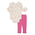 thumbnail image 2 of Garanimals Baby Girls Bodysuit, Graphic Tees, and Leggings Set, 6-Pieces, Sizes 0M-24M, 2 of 4