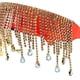 thumbnail image 5 of Gafas de sol elegantes de cristal con borlas de diamantes y visera Rave Eyewear rojo, 5 of 9